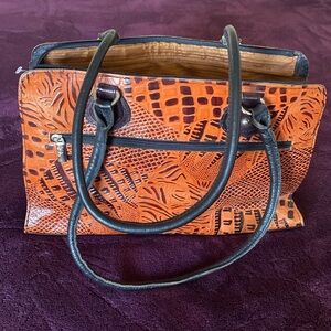 Leather, Made in India Handbag.